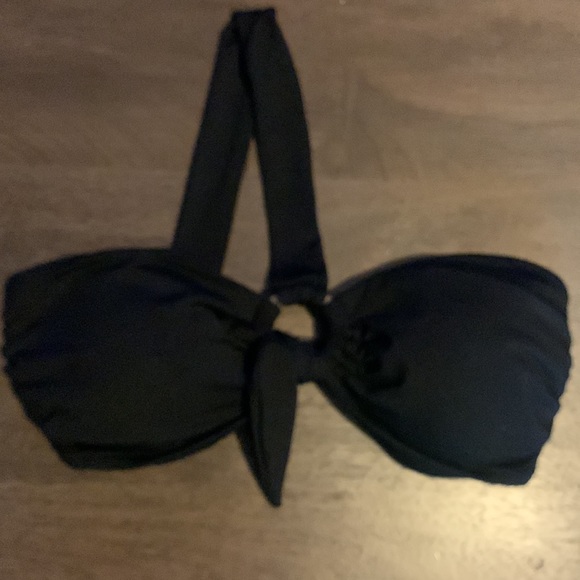 NWOT Seafolly Active Ring Front Bandeau Bikini Top black - Picture 13 of 13